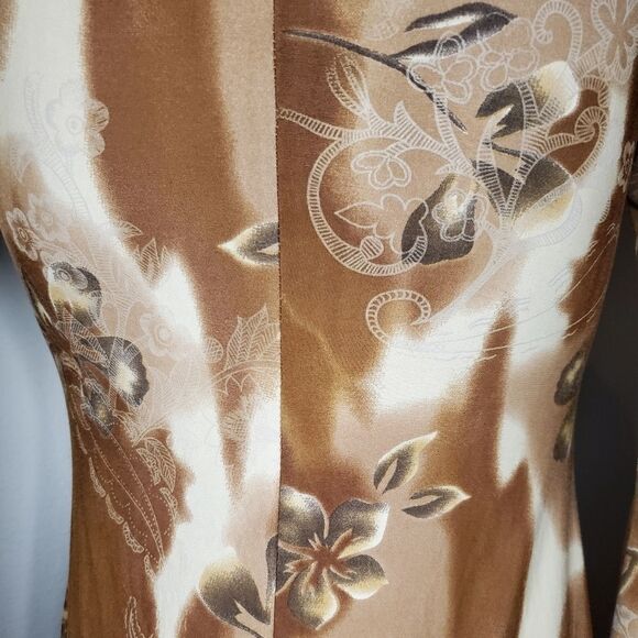 Vintage wild cat Tie-Dye floral midi Dress - Picture 5 of 12